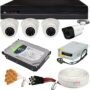 Cp 4 2.4MP HD CAMERA AND 4CH DVR HARD DISK WIRE